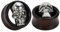 COOEAR Ebenholz Holz Schädel Stil Messgeräte für Ohren Piercing Körperschmuck Tunnel Plugs 1 Paar Verkauf 00G