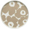 Marimekko - Teller, Kuchenteller, Frühstücksteller- Oiva-Unikko - Weiß-Beige - Steinzeug - D:20 cm