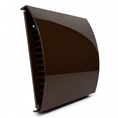 Fantronix 150 mm Brown External Wall Vent Cover – Noise Reducing | Internal Baffle Helps Reduce Wind, Noise And Draughts; Suitable For Extractor Fans And Heat Recovery Systems.