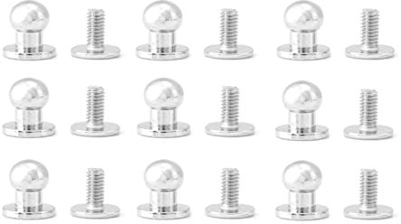 20 PCS 8 * 6mm argento testa rotonda chiodo in rame solido rivetto bottone vite prigioniera accessori artigianali in pelle