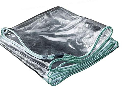 WYFZT Telone in plastica Trasparente Resistente | Copertura Impermeabile Professionale Telo da Terra Cerata Grande Telo Rinforzato con Occhielli | pergolato Lati, mobili da Giardino, Balcone Esterno
