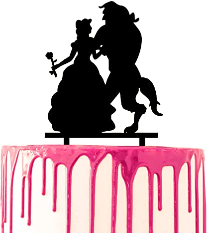 CARISPIBET Décoration de Gâteau Princesse et Bête Fantaisie