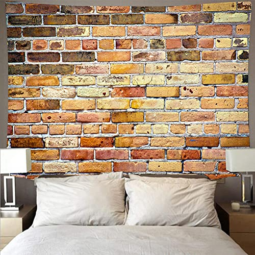 Ricemru Vintage Aesthetic Wandteppich Ziegelsteine Stein Wandtücher Steinwand Schiefer Wand Marmor Natur Wandbehang 3D Druck Tapestry Wanddeko Home Decor für Wohnzimmer,200x150