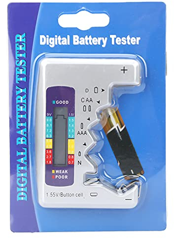 LCD Tester Batterie Universale, Digital Batteria Volt Checker Digitale Pile Carica Verifica con Display Buttoncell Rilevatore Capacità per Aa Aaa C D 9v Cr123a Cr2 Crv3 2cr5 Crp2 Bottone da 1.5v 3v