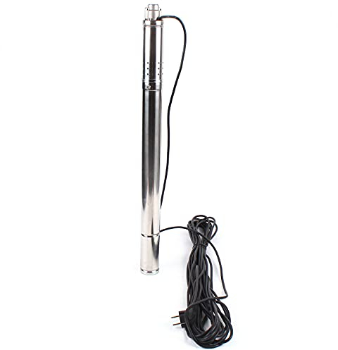 Pompe submersible de 2 pouces en acier inoxydable - Pompe tubulaire en acier inoxydable - Pompe à eau - Pompe de puits compatible avec le sable - Pompe de jardin - Pompe de fontaine immergée - Pompe