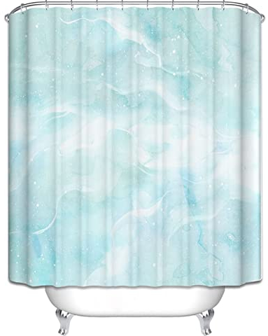 EHOMERY Duschvorhang Rollo Badewanne Duschrollo Schmal Fantasie Duschvorhang U Form Ohne Bohren Badewanne Vorhang Gross Polyester Rosa Rostfreie Ösen Und 12 Hakenringe, 160X180Cm