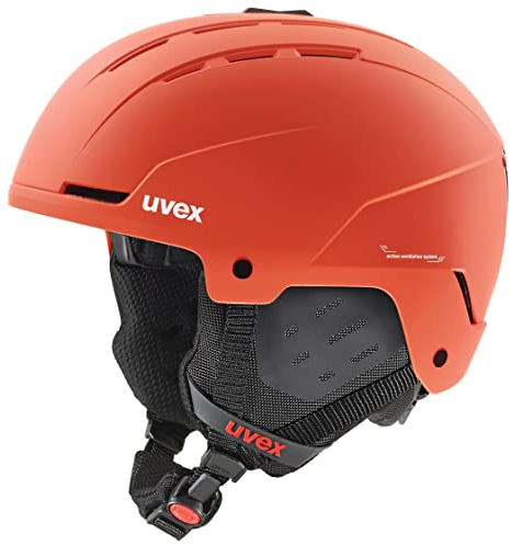 uvex Stance - robuster Skihelm für Damen und Herren - individuelle Größenanpassung - optimierte Belüftung - Fierce red matt - 58-62 cm