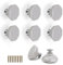 PARFCO Boutons de Portes pour Placards, 8 Pièces Céramique Bouton de Porte, Grise Bouton Tiroir Alliage Zinc aves Vis, Bouton de Meuble pour Meubles, Cuisine, Tiroir