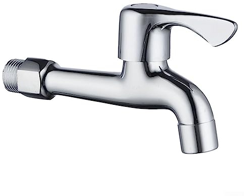RANRAO Robinet de jardin en laiton chromé pour machine à laver, robinet mural simple froid