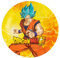 8 Assiettes 23cm en Carton Dragon Ball Z - Jaune
