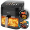 Cecotec Friggitrice ad Aria 6.5 Litri - Air Fryer Cecofry&Grill Smokin' 6500. 2200W, Piastra - Grill, Doppia Resistenza, Affumicatore Integrato, Temperatura Regolabile 40-200°C, 10 Menu