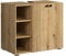 trendteam smart living - PureBliss - Waschbeckenunterschrank - Evoke Eiche - Rillenoptik - 3 offene Fächer + 1 Einlegeboden + 80cm Aufsatzwaschbecken - (BxHxT) 90 x 91 x 53cm - edle Metallgriffe