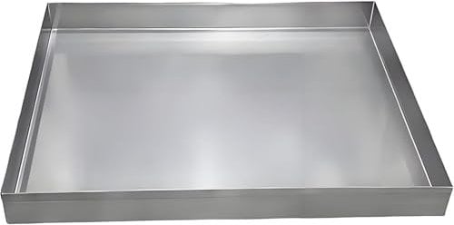 Misorat Tragbare Auffangwanne für Klimaanlagen, Wasserauffang und Ablaufwanne aus Edelstahl für Innen-Und Außengeräte, Waschmaschinenwanne,70x50x4cm