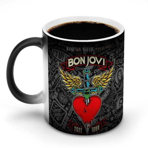 Jon Bon Jovi Gift Mug That Reveals Art with Hot Water