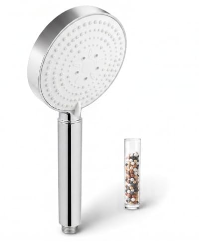 OFFO Shower Head, 6 Modes High Pressure Filtered Shower Head with 20 Stage Filter, Water Saving Handheld Showerhead for Low Pressure Remove Chlorine Reduces Dry Skin Improve Hair, White