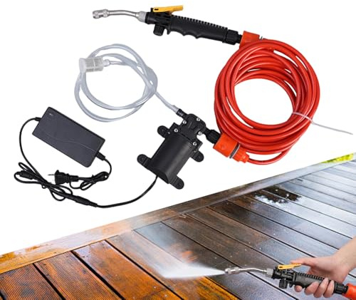 Lavage de Voiture Portable – Petit Nettoyeur Haute Pression Mobile | pour Le Nettoyage extérieur, Le Jardinage, l'entretien Automobile, Le Camping, la Maison, Le Bateau et la climatisation.