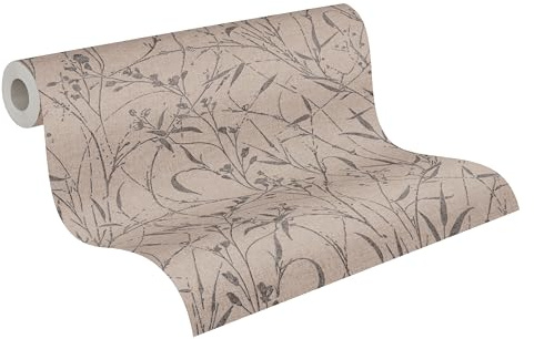 A.S. Création Struktur-Vliestapete – Creme, Metallic – 10,05 x 0,53 m | Einfarbig & vielseitig kombinierbar – schimmernde Wandtapete, ansatzfrei & spurlos abziehbar, für Wohn- und Schlafzimmer