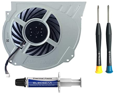 ElecGear Internal Cooling Fan for PS4 Pro, PlayStation 4 Pro CUH-7xxx Replacement CPU Heatsink Cooler, Thermal Compound Paste and Repair Tool Screwdriver Kit
