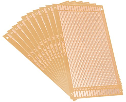 Sourcingmap 9x15cm Single Sided Stripboard Universal Paper Printed Circuit Board Thickness 1.2mm for DIY Soldering Brown 10pcs