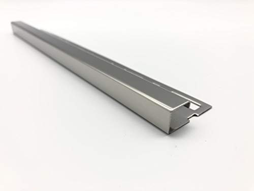 ProDiva QUADRATUM - Edelstahl V4A Premium Qualität - Fliesenprofil, Quadratprofil (Poliert, 8 mm) - Länge 2,50 m