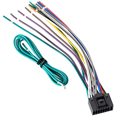 RED WOLF 16 Pins Car Stereo Wiring Harness Fit for Kenwood KDC KRC KMD DDX KMR Aftermarket Radio Audio Power Plug Adapter