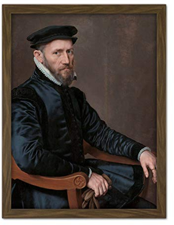 Artery8 Anthonis Mor Portraits Sir Thomas Gresham Painting Artwork Framed Wall Art Print 18X24 Inch Porträt Gemälde Wand