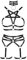 BBOHSS Damen Body Harness Pentagramm BH Set Punk Strumpfband Bein Taille Tanz Elastic Gothic Carnival Zubehör (Schwarz)