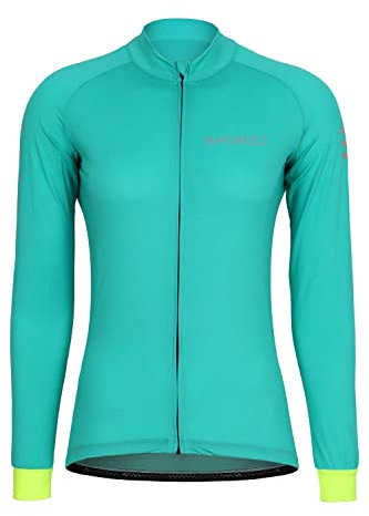 Sundried Women's Long Sleeve Cycle Jersey Road Bike Cycling Top Mountain Bike Cycle Kit (Turquoise, M)