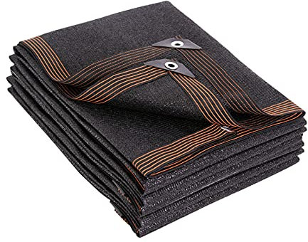 KOOEIN Schattiernetz,sonnenschutztuch,rechteckiges Sonnensegel,wärmeisolierender Vorhang,verstärkte Ecken,reißfestigkeit,sichtschutz,18-polig,anpassbar,2x3m/6.6x9.8ft