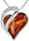 Leafael Infinity Coeur d'amour Collier femme, pendentif femme sans allergie avec cristaux de pierre de naissance, cadeau de bijoux pour femme avec boîte cadeau