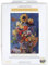 Dimensions 70-35404 Gold Collection Blumenvase Fortschrittliches Kreuzstich-Set, Baumwolle, Marineblauer Aida-Stoff, Fadendichte 14, 11 x 15, 5 Count