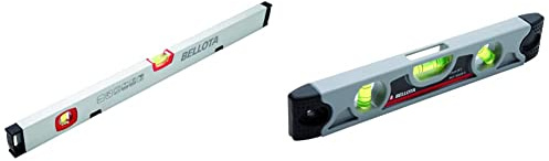 Bellota 50101M-60 - Nivel tubular de burbuja con imán, Standard + 50109-9 - Herramienta de nivel con burbuja
