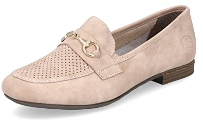 Rieker Damen Slipper 51760, Frauen Slip On,College,Schuhe,Businessschuhe,Anzugschuhe,elegant,Office,rosa (31),41 EU / 7.5 UK