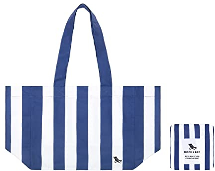 Dock & Bay Everyday Tote Bag — Wiederverwendbare Strand und Einkaufstasche - Cabana - Whitsunday Blue