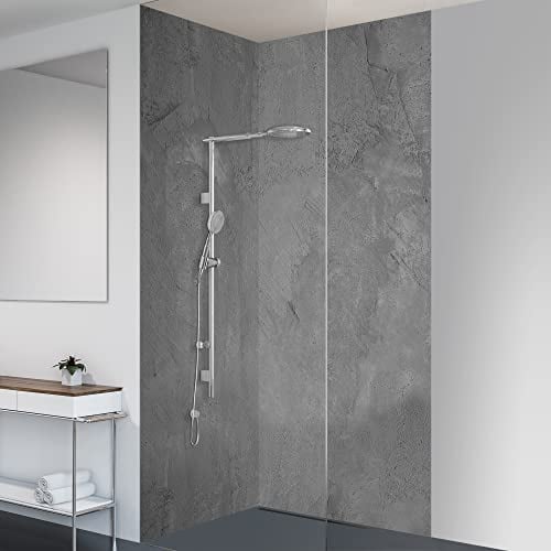 yourplate Duschrückwände mit individueller Größe (2 Rückwände – Premium Matt – st05) – Duschrückwand Alu mit Feuchtigkeitsschutz – Rückwand Dusche zur einfachen Montage