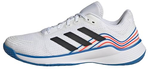 adidas Herren Novaflight Volleyball Shoes Schuhe, Cloud White/Core Black/Bright Royal, 43 1/3 EU