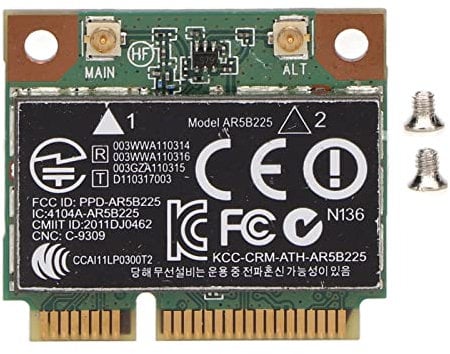 ciciglow Mini Tarjeta de Red Pcie, Tarjeta WiFi Inalámbrica, Módulo Mini Pcie Compatible con Velocidad de Transferencia de 300 Mbps y Bluetooth 4.0, para HP CQ43 CQ58 DV4 DV6 DV7 G4 G6 G7