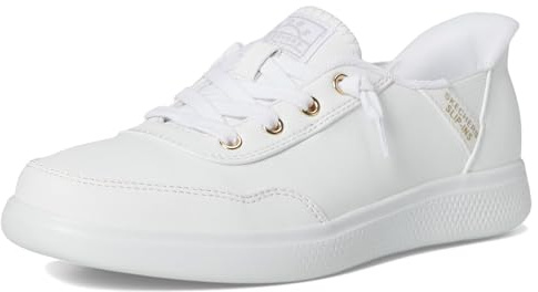 Skechers Women's Hands Free Slip-Ins Bobs Skip – B Cute Classic, White, 8