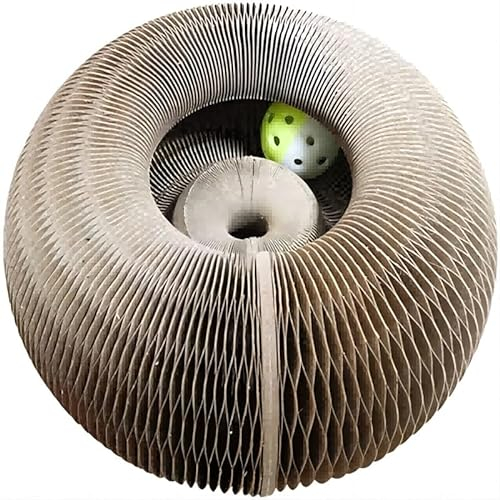 ZGYDNM Órgano mágico Gato de Juguete Tablero rascador Redondo Corrugado Poste rascador Gato de Juguete Garra Accesorios for Gatos (Color : B)