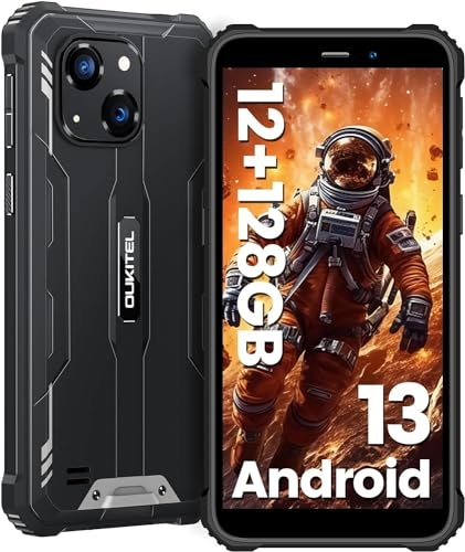 OUKITEL WP32 Outdoor Handy Ohne Vertrag, 12GB+128GB Smartphone, IP68 Wasserdicht, 6300mAh 6 HD+ Display Android 13 günstig Smartphone 4G, Octa Core Prozessor, 20MP Panorama Kamera, Dual SIM, OTG