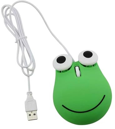 Dickly Mouse cablati con Cavo USB Lungo 135 cm Forma Animale Plug And Play Liscio Mouse ergonomico Carino dagli Occhi Grandi per Computer