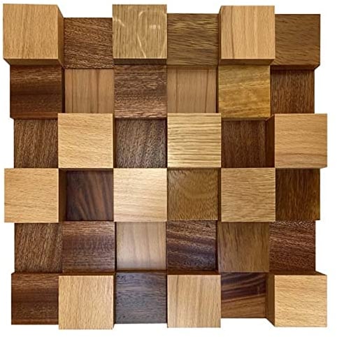 IG Acoustics Diffuseur Acoustique 2D 500 – 30 x 30 cm – Diffuseur Acoustique – Panneau Mural en Bois – Panneau Acoustique (Mélange)