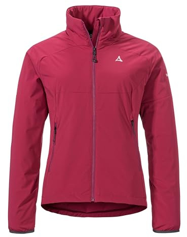 Schöffel Damen Ins Jacket Style Salza WMSs, funktionale Fahrrad Regenjacke mit 4-Wege-Stretch, MTB Jacke mit vorgeformter Passform und Belüftungsöffnungen, merlot, 48