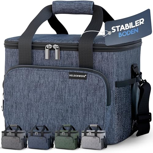 HELDENWERK Kühltasche Groß faltbar - Isolierte Kühlbox Thermotasche auslaufsicher & wasserdicht - Picknick Lunchtasche, Frühstückstasche, Thermo Tasche, Isoliertasche