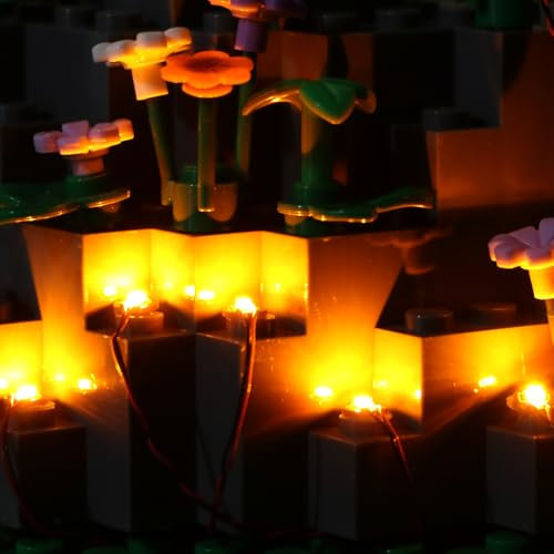 TEDDOO 14 mini LED 1X1 beleuchtung set Backsteine licht Ziegel Zubehör USB Spielzeug Gelbes Lampe(Compatible with Lego and Other Major Brand Bricks )