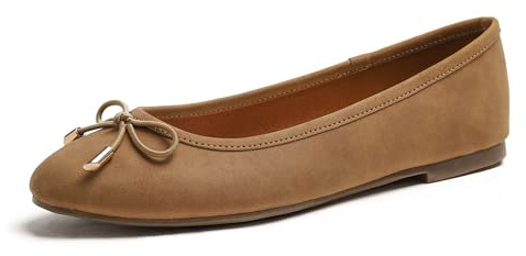 Feversole Women's Soft Cushion Comfort Round Toe Metal Trim Fashion Ballet Flats Walking Shoes