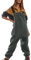 Minetom Salopette Da Donna Casual Calda Salopette In Pile Morbida Tuta Larga Cinghie Regolabili Pantaloni Con Tasche A Grigio M