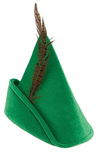 ADAMEL PARTY Robin Hood Hut I grüne Mütze mit Feder I Kostüm Bogenschütze I Kopfbedeckung Pan Erwachsene