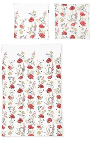 Irisette Seersucker Bettwäsche Easy Vetlanda rot 1 Bettbezug 155 x 200 cm + 1 Kissenbezug 80 x 80 cm