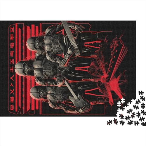 1000 Piece Jigsaw Puzzle for Adults Heavy_metal_music Puzzles 1000 Pieces Woodenboard Jigsaw- Relax Puzzles Games-Brain Teaser Puzzle 1000pcs (75x50cm)